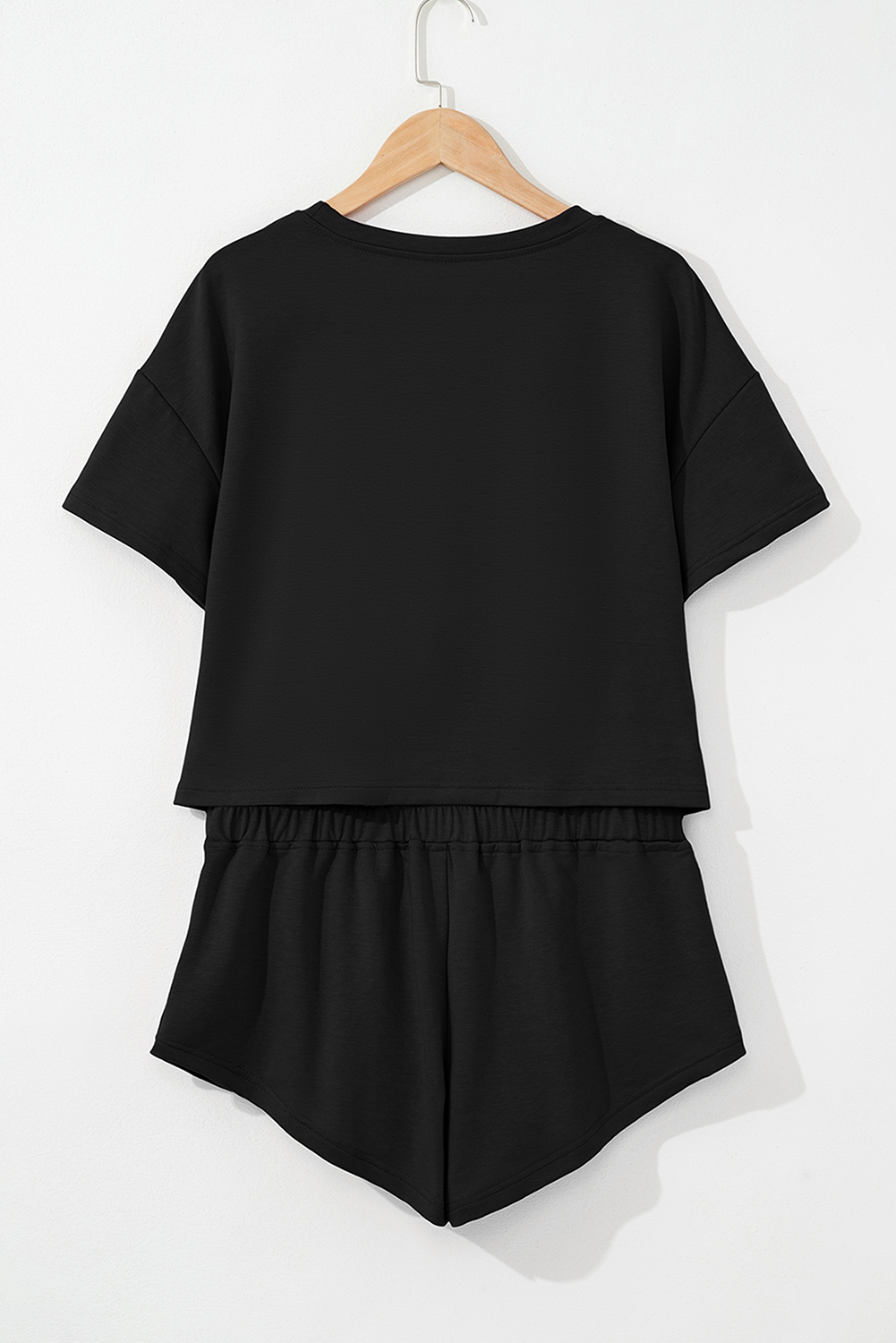 Baseball Print Cropped Tee and Ruffle High Waist Skort Set-010826r3