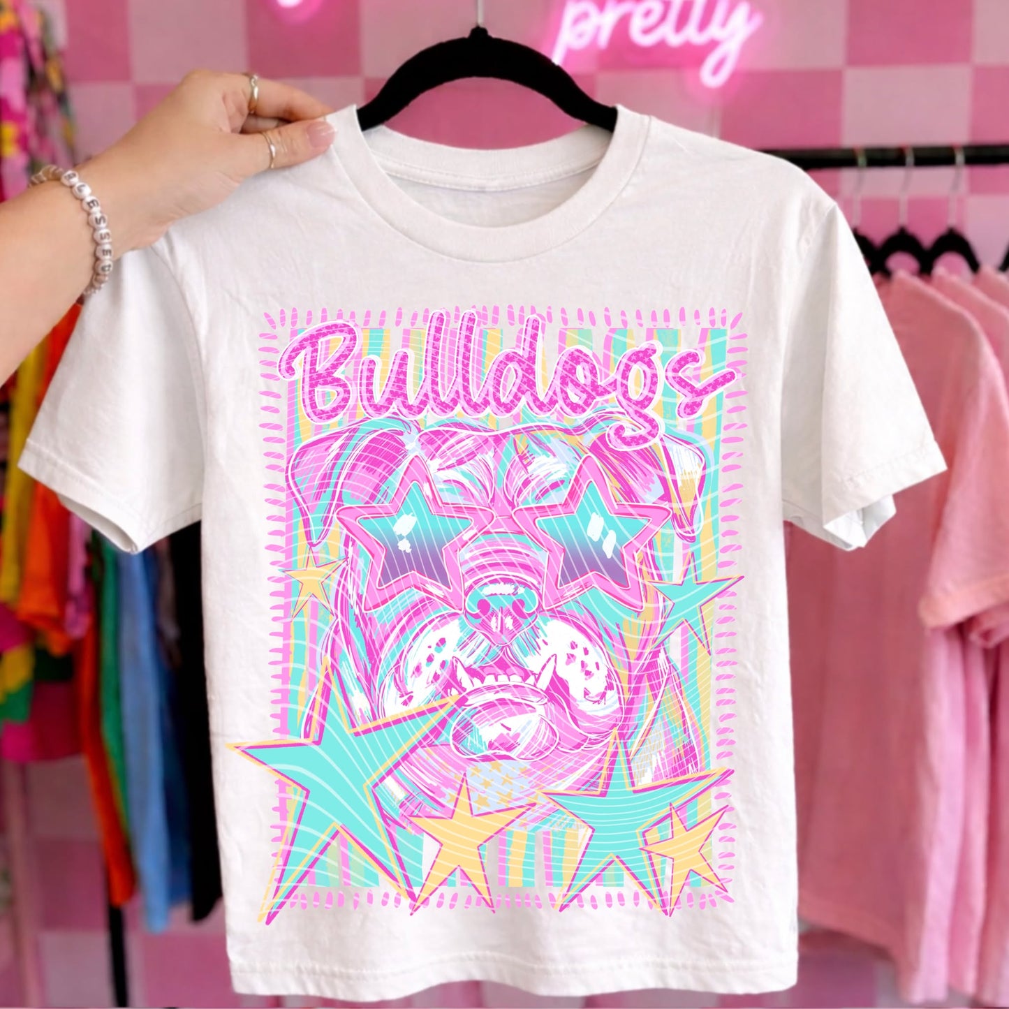 COLORFUL MASCOT BULLDOGS -TSHIRT- (GILDAN/RABBITSKINS) 050126krv