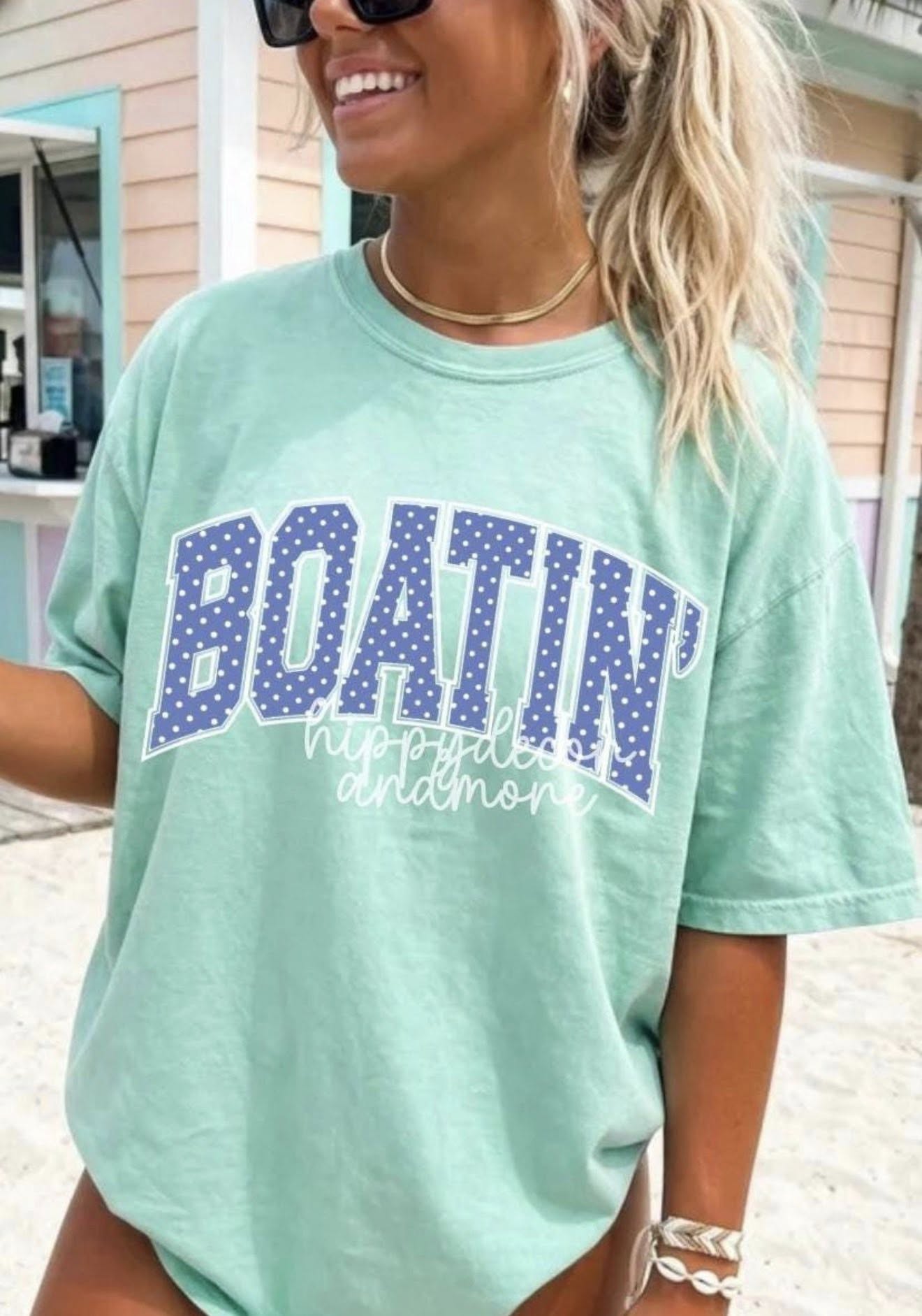 Polka Dot Boatin’ -T SHIRT - (COMFORT COLOR/BELLA)061226br