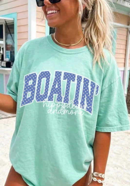 Polka Dot Boatin'-T SHIRT - (GILDAN/JEREEZ) 042026JB