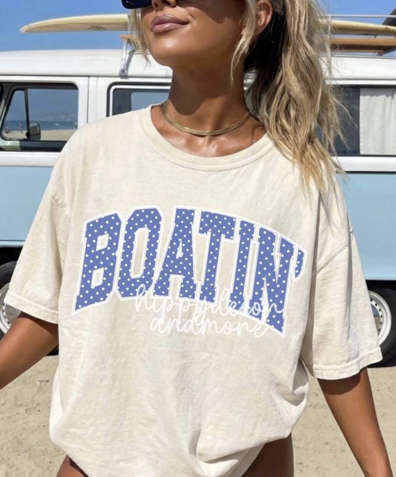 Polka Dot Boatin’ -T SHIRT - (COMFORT COLOR/BELLA)061226br