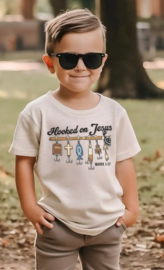 Hooked on Jesus- DRI FIT T SHIRT - (CORE 365)-042726LW