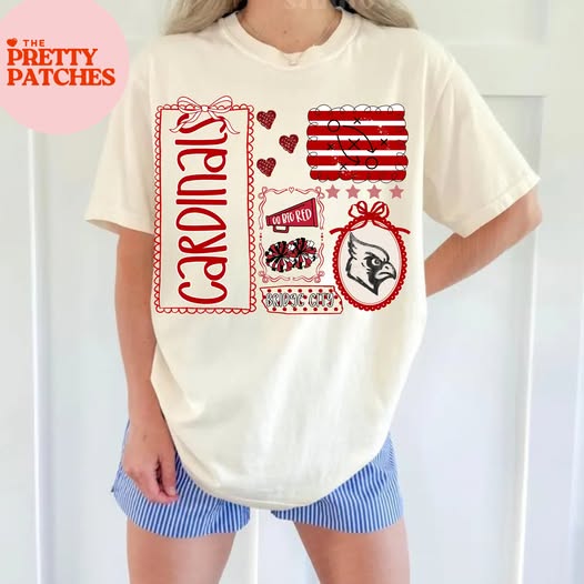 GAME DAY STAMPS (CARDINALS)  - T-SHIRT - (COMFORT COLORS/BELLA) 050526KRV