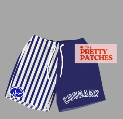 BUNA Half Color / Half Blue & White Stripe with Mascot Head & Wording (ADULT) - PRE ORDER HAPPY DAYS 051226jb