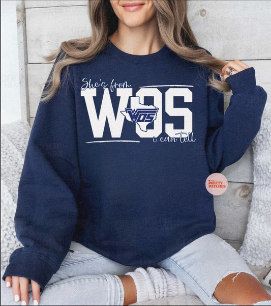 SHE'S FROM WOS I CAN TELL-T SHIRT - (GILDAN/JERZEES) 051226jb