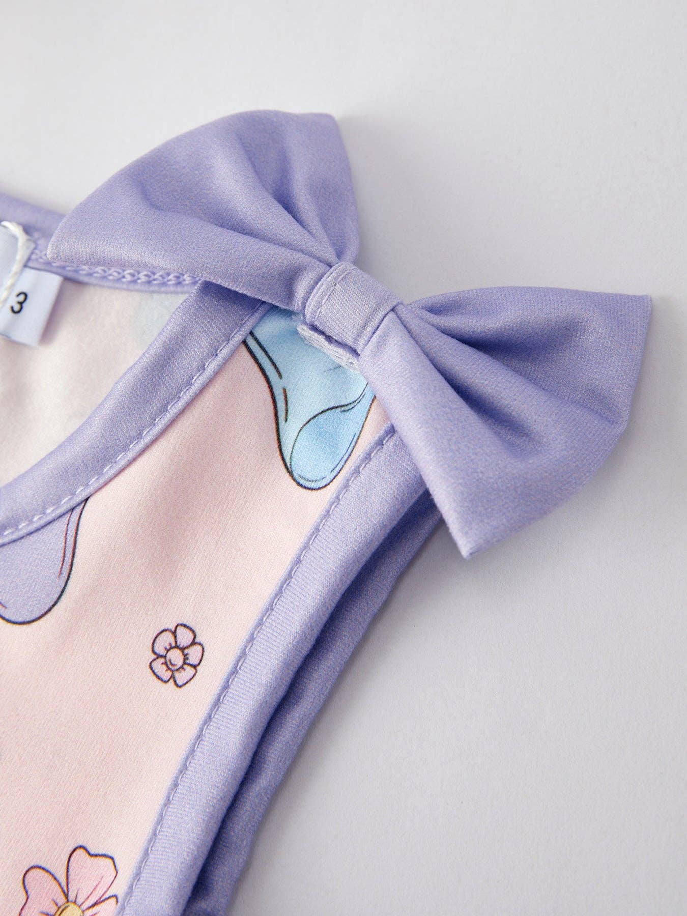 Girls Purple Bow Sleeveless Vest Top and Shorts Set GBS6