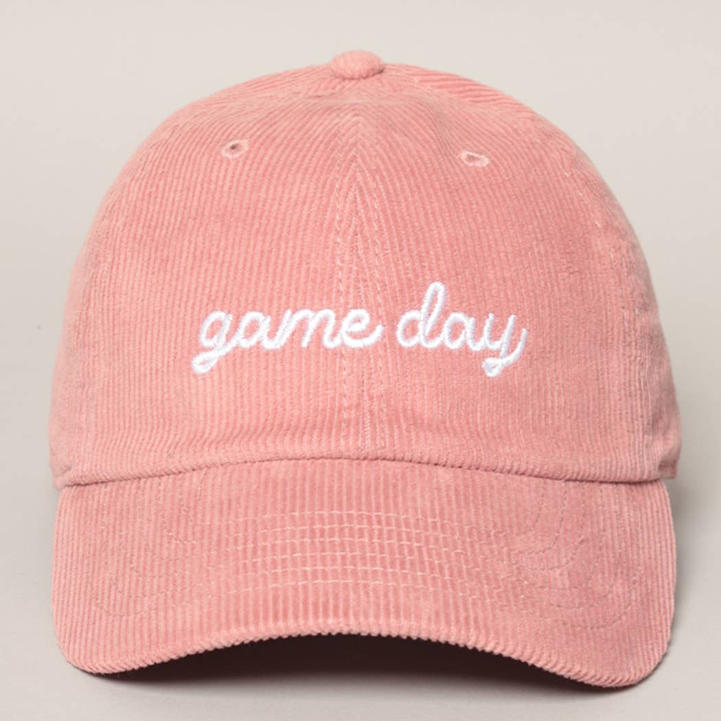 Game Day Embroidered Corduroy Cap