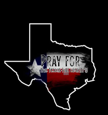 Pray for the texas hill country-NO--- BLUE BONNETS T SHIRT- (Comfort Color & Bella) (Copy)