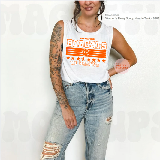 Bobcats We Believe-SLEEVELESS TANK (BELLA/COLOR COMFORT) 052926br-1
