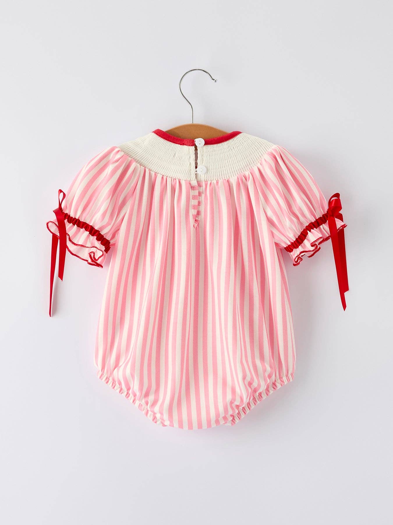 Baby Girls Baseball Embroidery pink stripe Romper 011226AJ