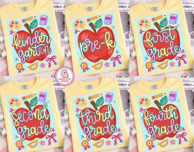 Girly Apple Grade 🍎- T SHIRT - (GILDAN/RABBIT SKINS) 060326LW