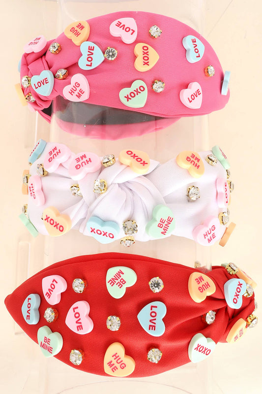 Valentines Day Conversation Hearts Candy Headband H138