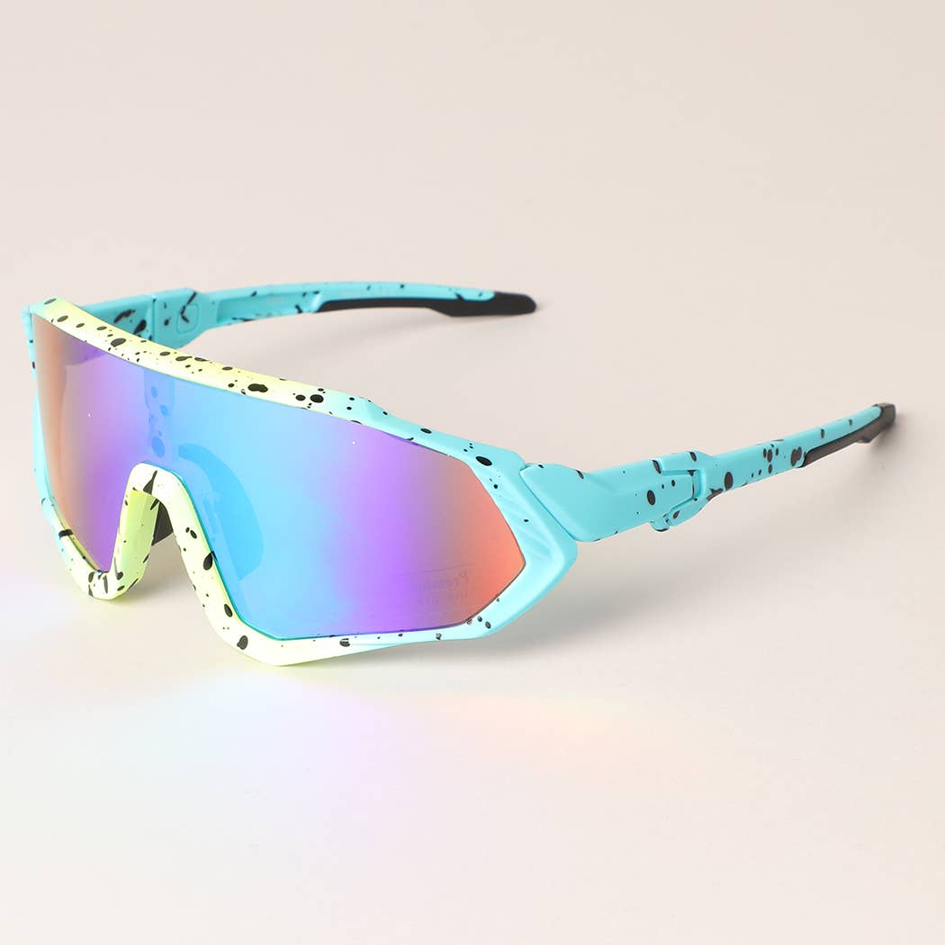 Multicolor Frame Tinted Lenses Sport Sunglasses- MFTLSS