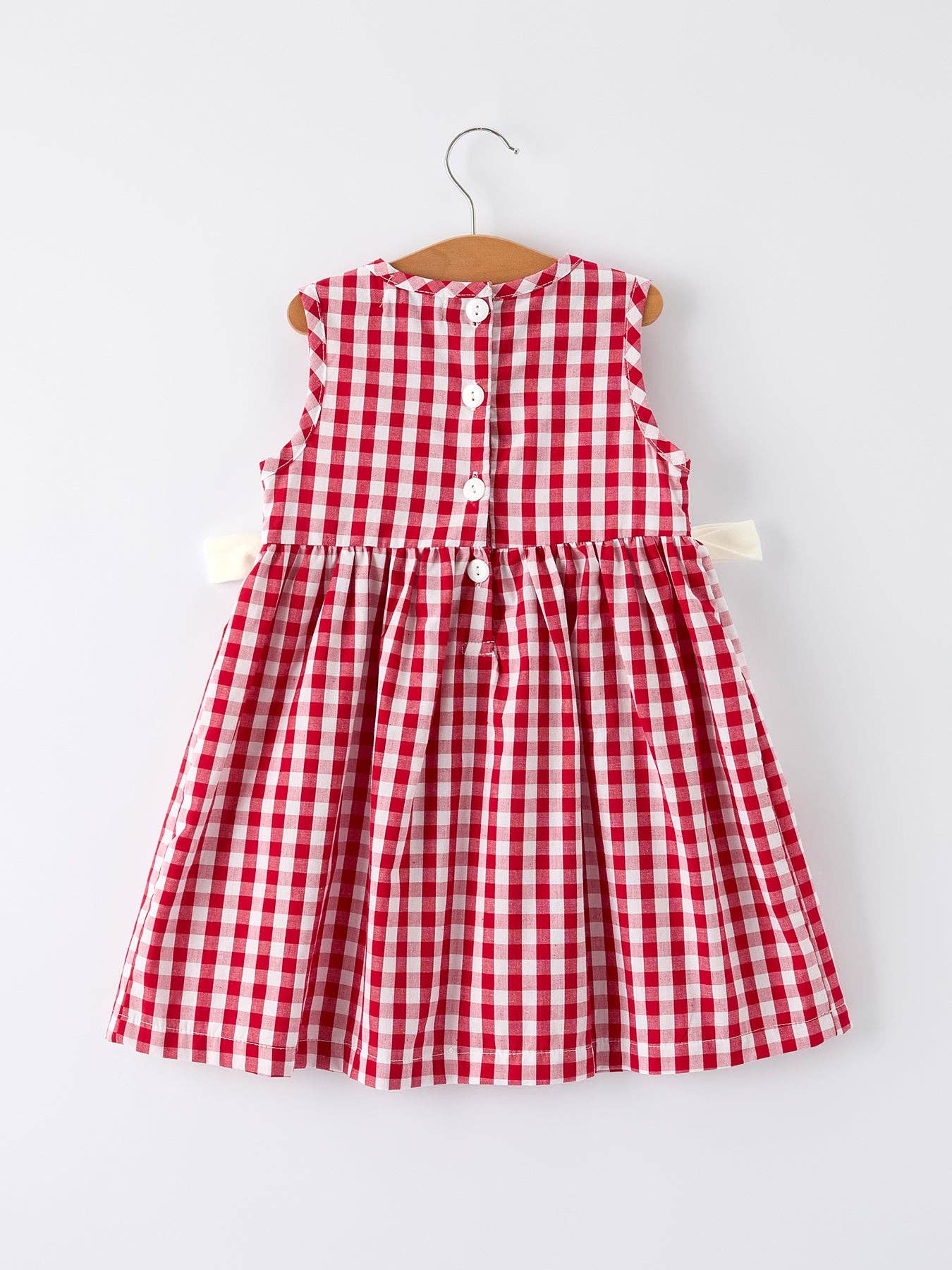 Mommy & Me Girl Dress Dog Baseball Smocking Embroidery Outfit 011226AJ