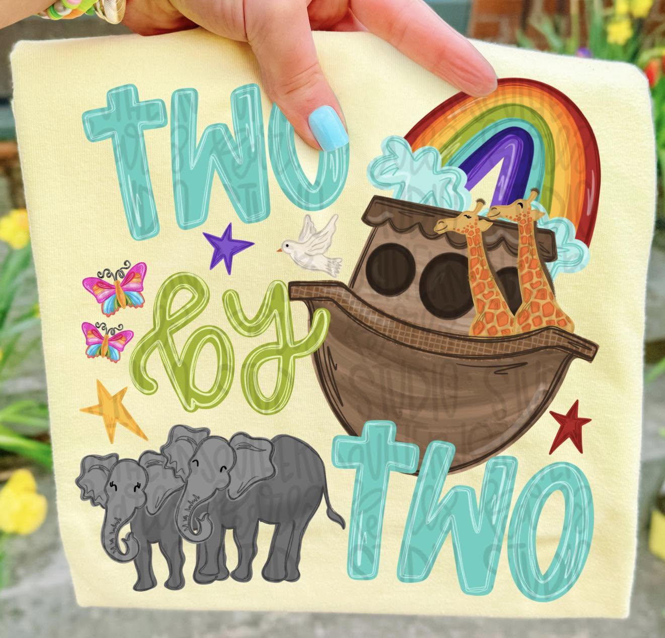 Two By Two 🌈 T SHIRT - (COMFORT COLOR/BELLA) 061226jb