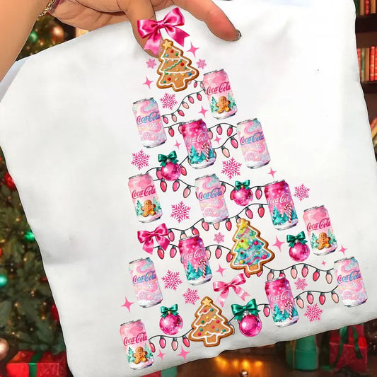 Girly Coca Cola Coke Tree - T SHIRT - (Jerzee/Gildan)