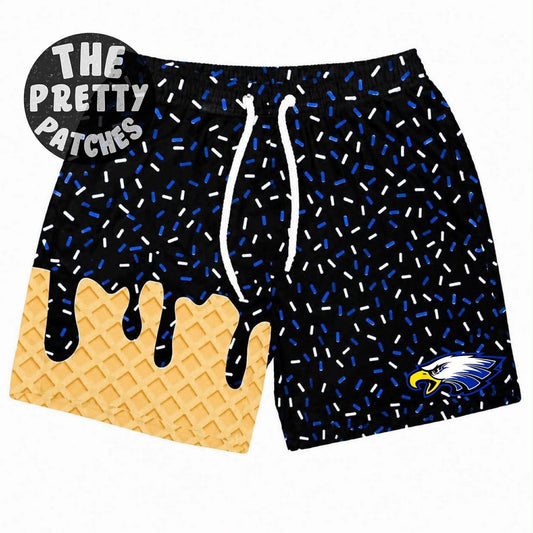 BLACK CONE DRIP BLUE/WHITE SPRINKLES (DECANTUR EAGLES LOGO) YOUTH - PREORDER-072326BR