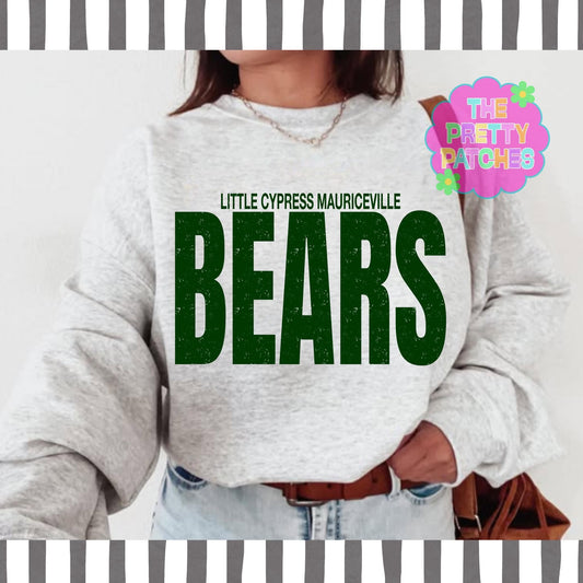 OVERSIZED DISTRESSED (LCM BEARS)- SWEATSHIRT - (GILDAN/JERZEE) 072226MG