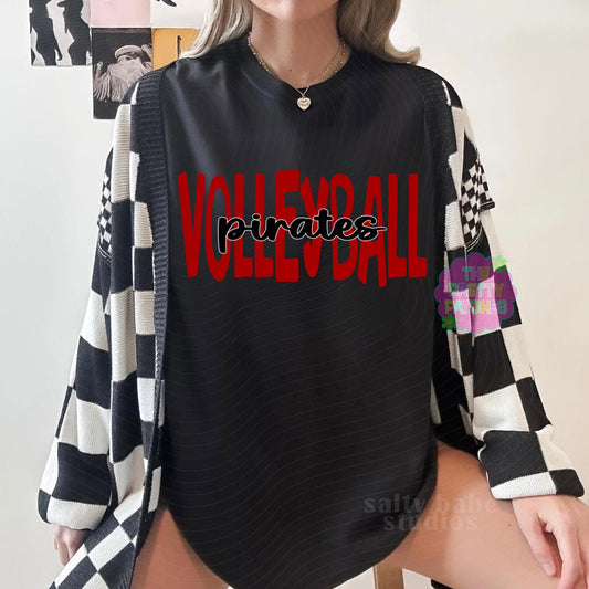 PIRATES VOLLEYBALL 🏐 - LONG SLEEVE - (Comfort Color)-072526BR