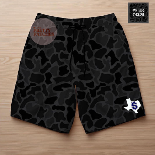 Vintage blackout Shorts (STAMFORD S TEXAS LOGO)- YOUTH- PREORDER 072826BR