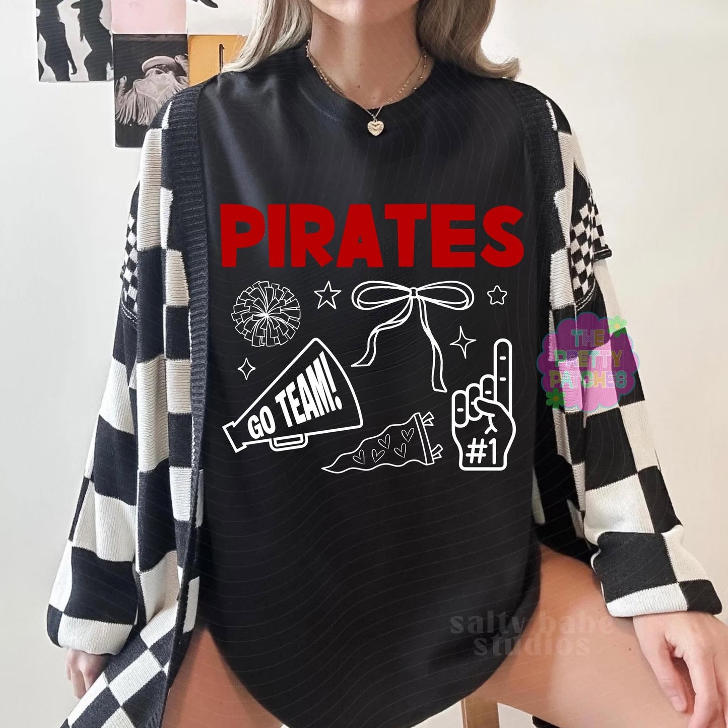 Cheer Vibes Gameday 🫶🏻(PIRATES)- SWEATSHIRT- (GILDAN/JERZEES)-073126BR