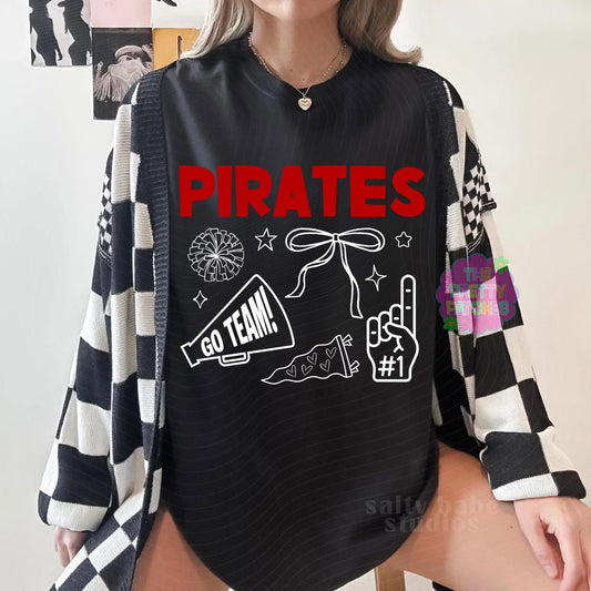 Cheer Vibes Gameday 🫶🏻(PIRATES)- SWEATSHIRT- (GILDAN/JERZEES)-073126BR