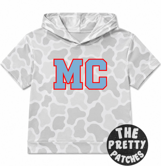 Camo Hooded Tees (MARTIN COUNTY CARDINALS) (GREY/WHITE GHOST CAMO) -YOUTH - PREORDER (HAPPY DAYS) 080726BR