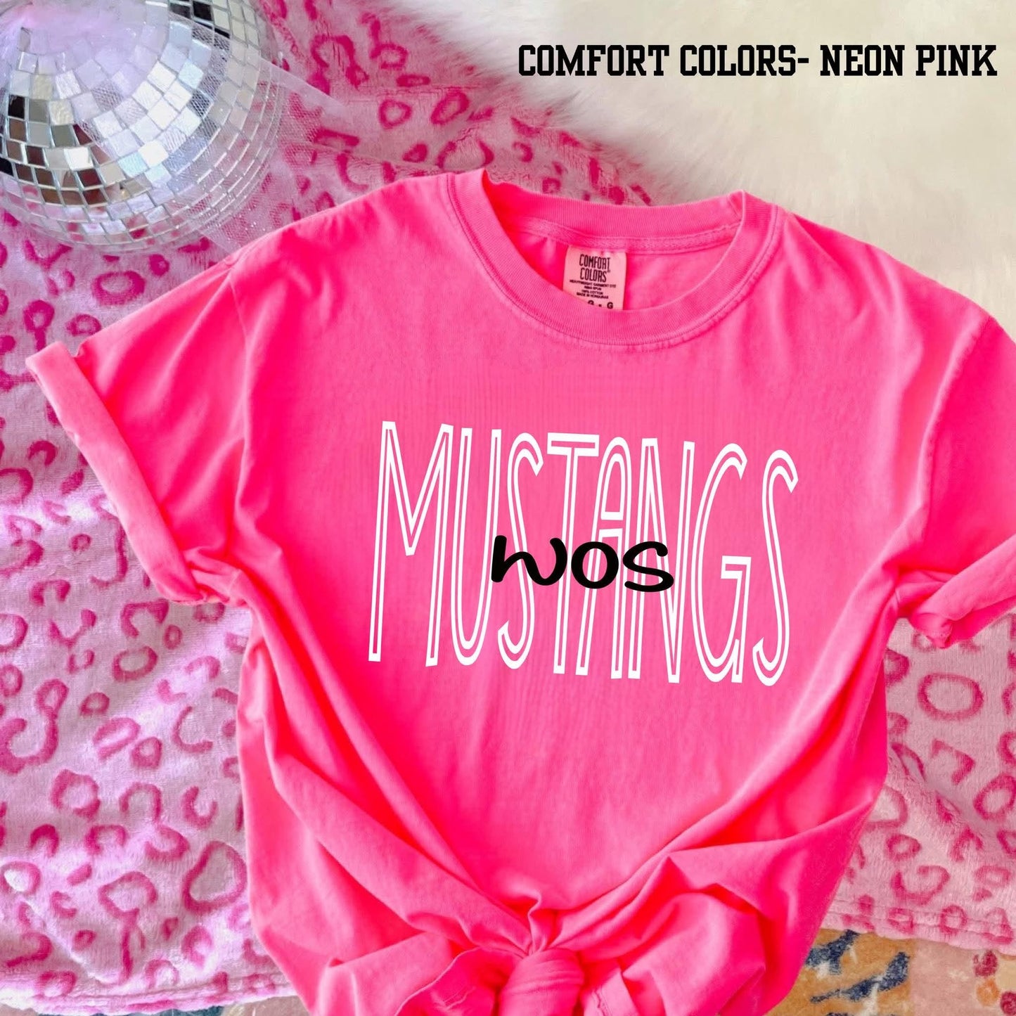 TALL SKINNY GAME DAY (FLASH SALE PRICING) - T-SHIRT-(WOS Mustangs) - (COMFORT COLOR) 080526kc