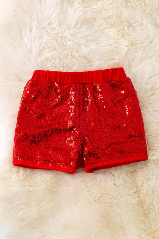 Girl’s Red Sequin Shorts PNG5248
