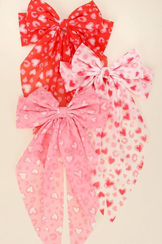 Valentines Day Theme Bow Barrette Hair Clip HBY3110