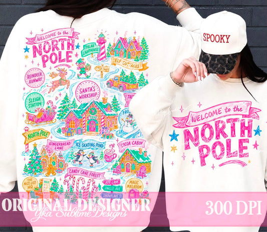 -NORTH POLE 96263----LONGSLEEVE----- (GILDAN)--- FULL FRONT IMAGE--- FULL BACK IMAGE---- 090626KRV