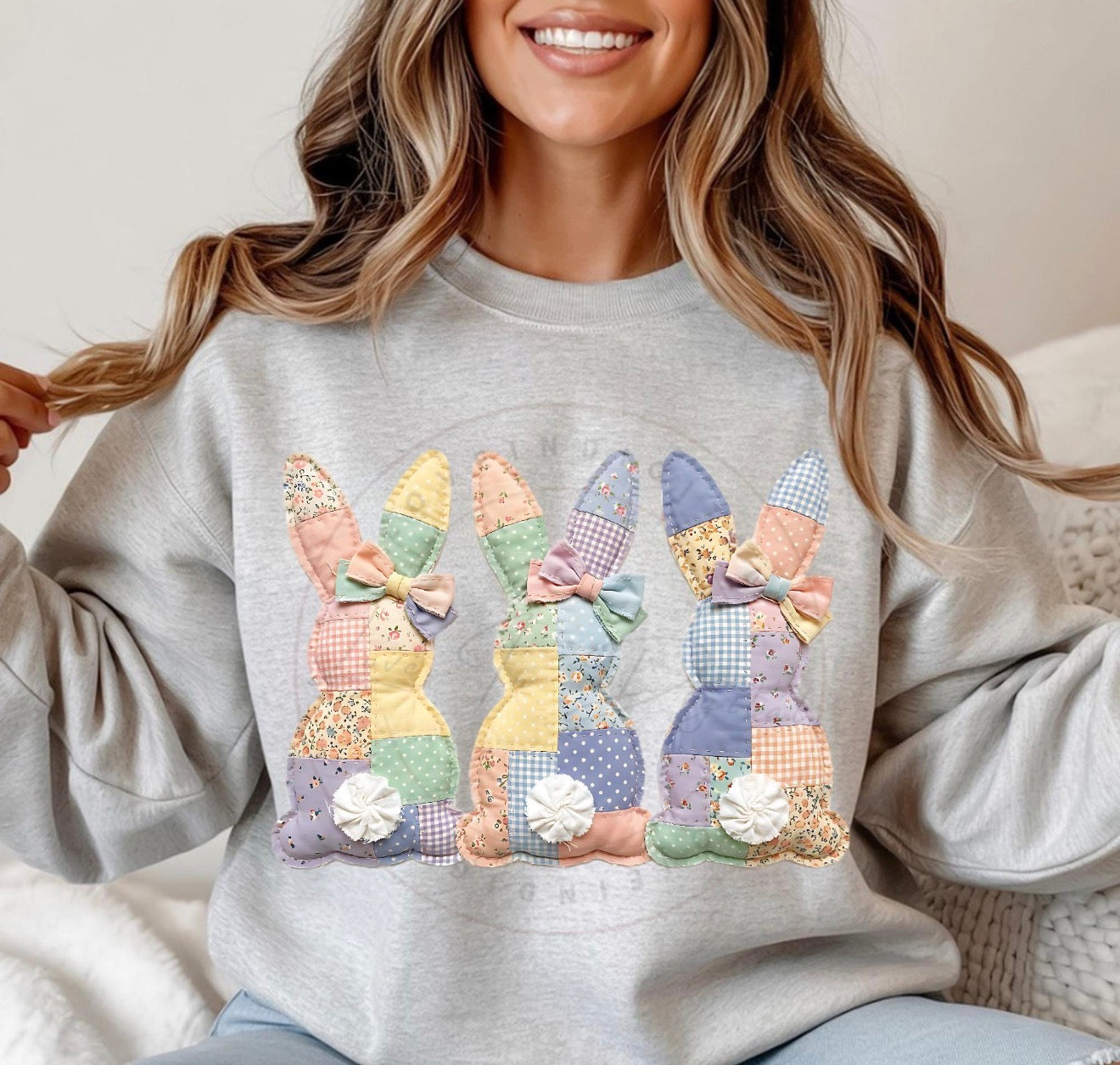 Quilted Bunnies - SWEATSHIRT- (GILDAN/JERZEES)