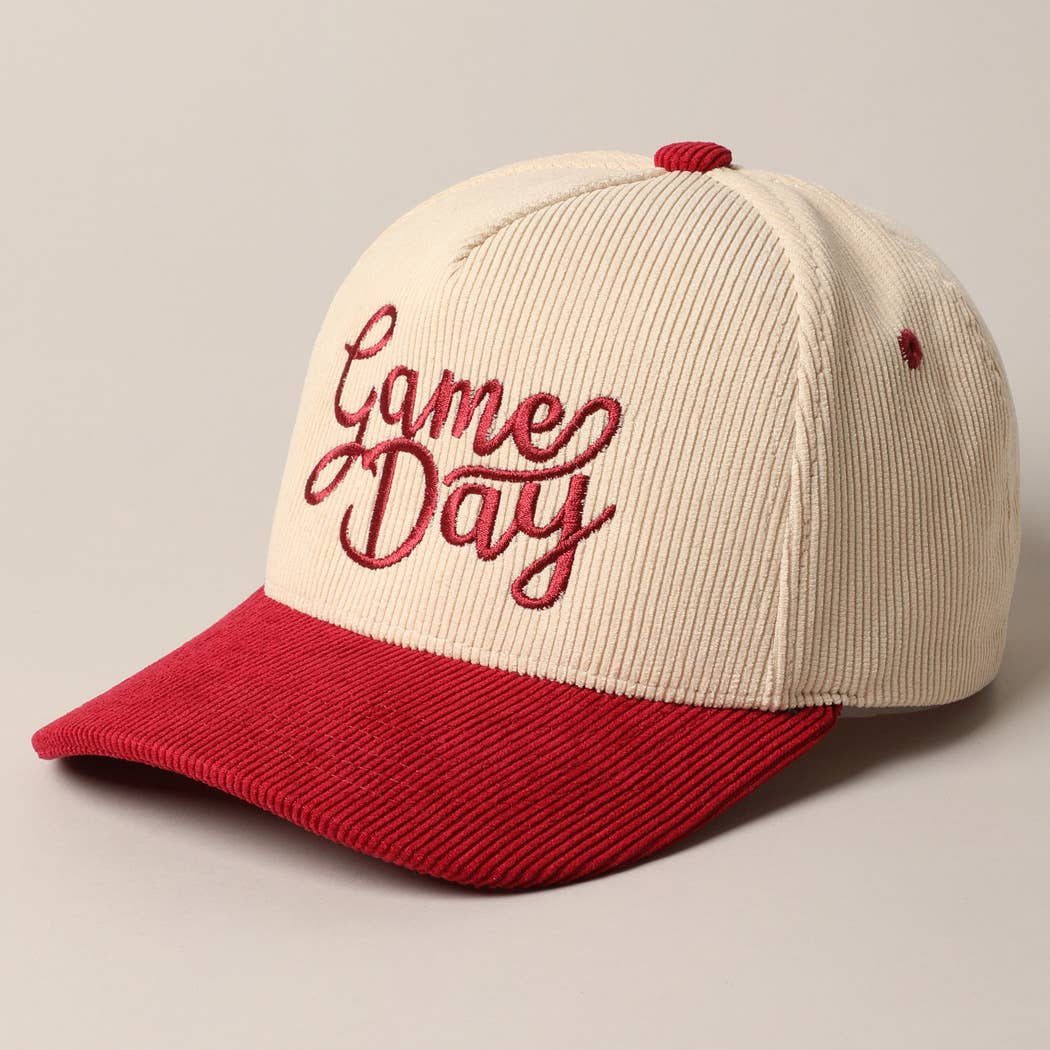 Game Day Corduroy Trucker Baseball Cap TCM003BGD