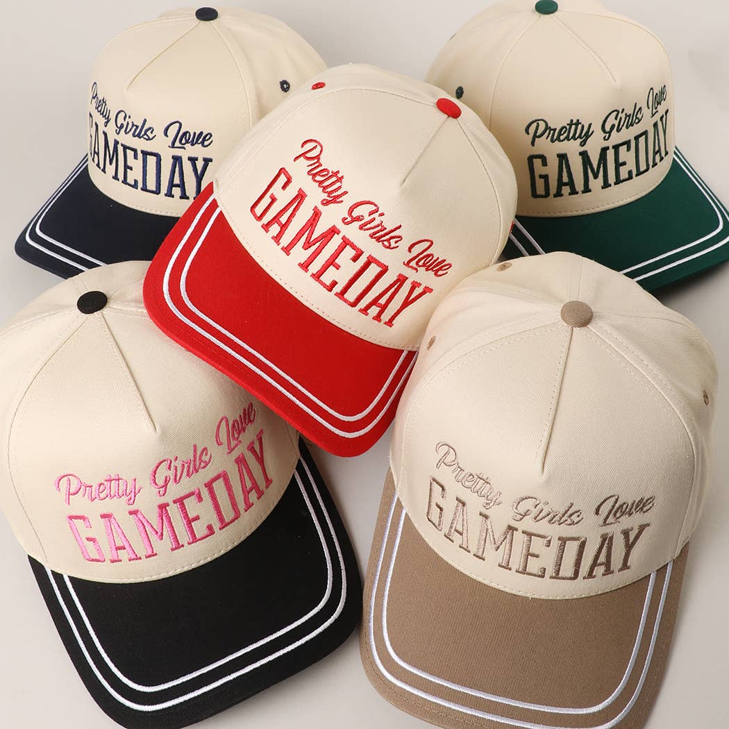 PRETTY GIRLS..Embroidery Double Stitch Trucker Hat-101125br