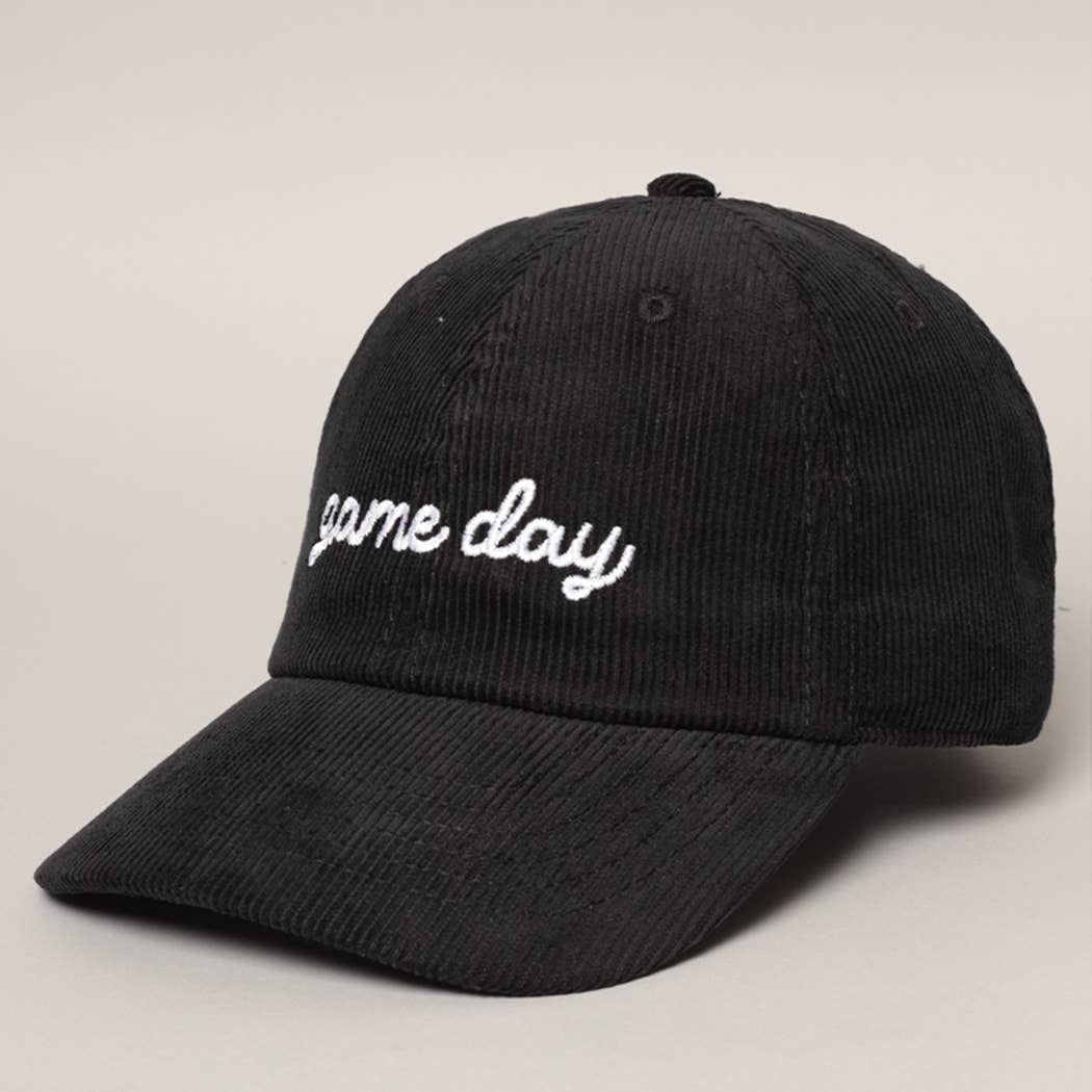 Game Day Embroidered Corduroy Cap