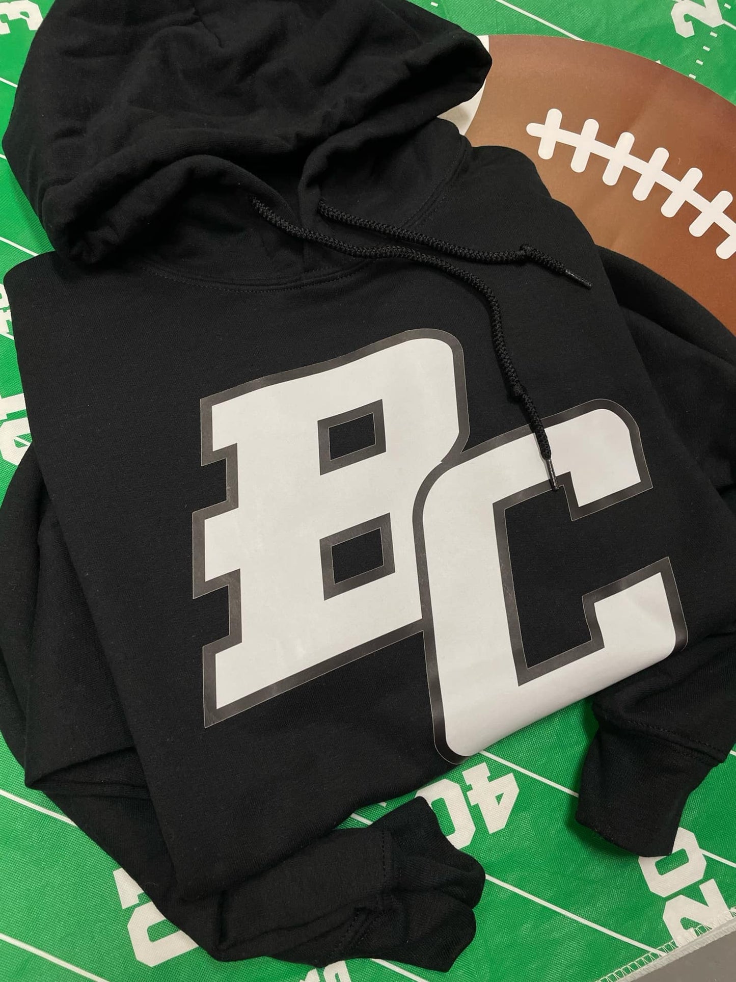 BC Hoodie "BC white block letters" hoodie