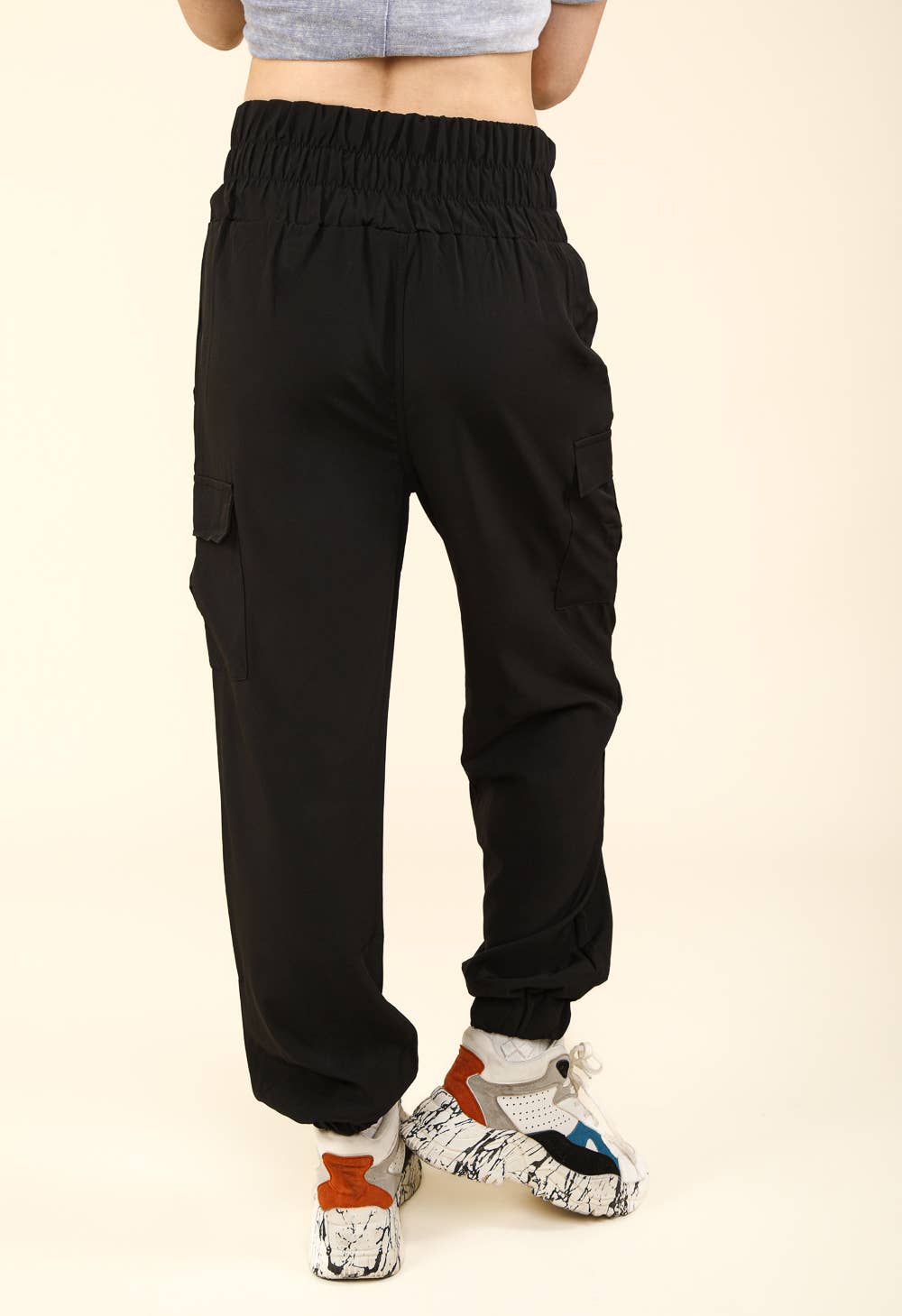 High Waisted Cargo Active Joggers w/ Pockets 1460-NPSJ