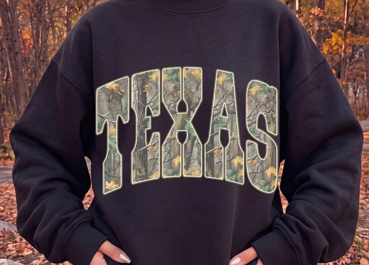 Camo Texas 1008263------OVERSIZED IMAGE------ LONG SLEEVE ---------- (gildan) 100926KRV
