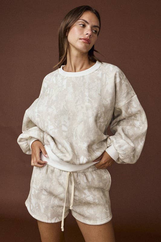 Woodland Camo Crewneck And Shorts 101625-AS