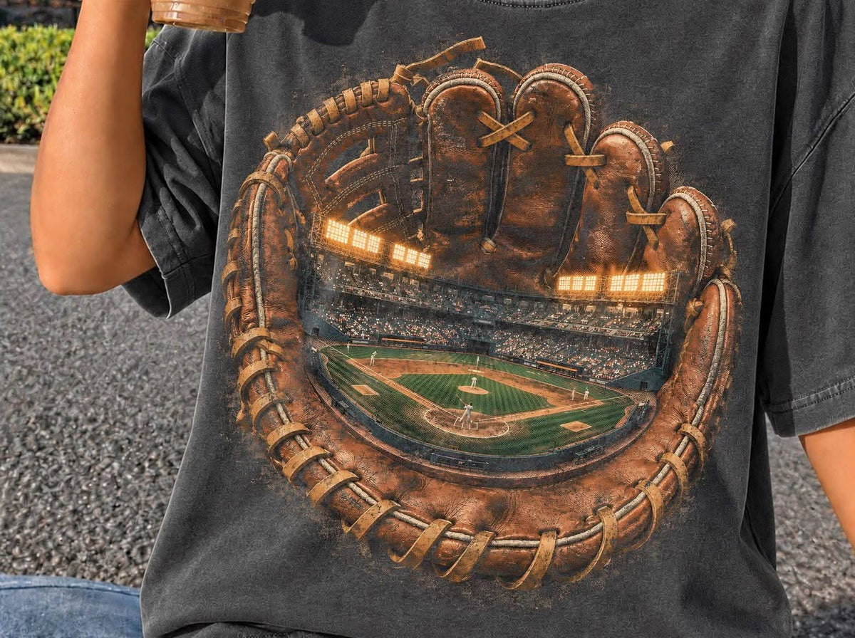 VINTAGE BASEBALL 1001263----OVERSIZE IMAGE ——- T SHIRT------ (GILDAN) 100426krv