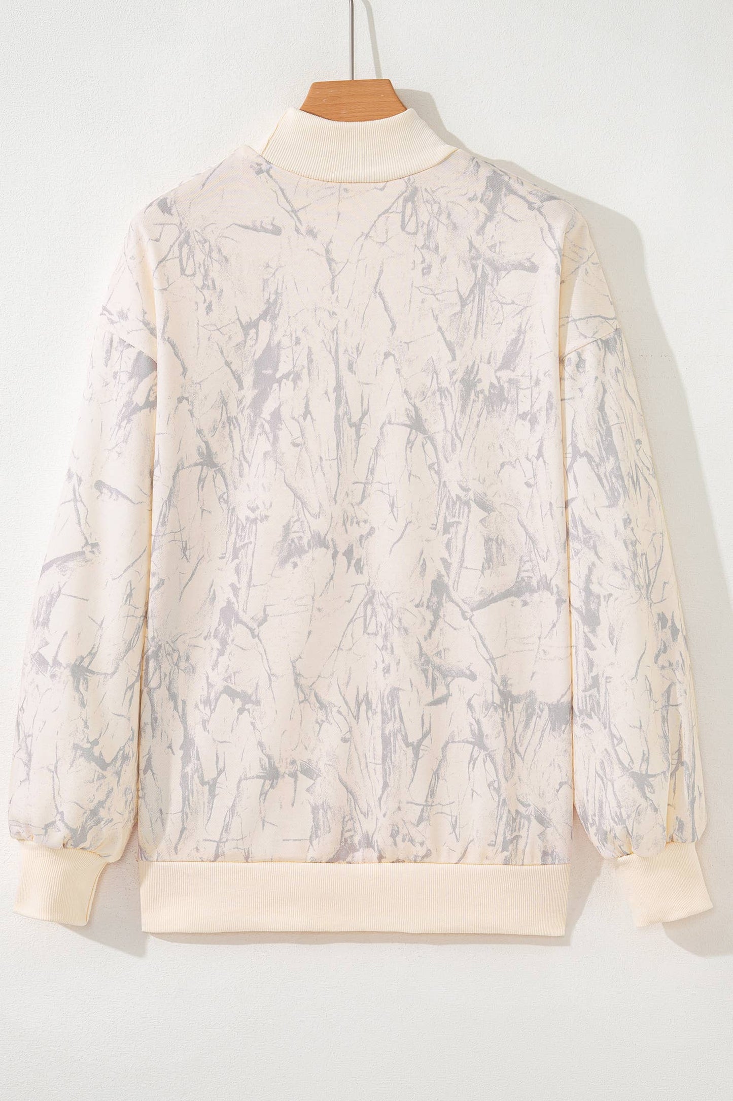 Western Long Sleeve Camo Mock Neck Baggy Sweatshirt-010826br5