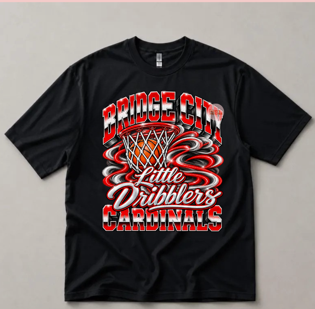 Little dribblers basketball team ------(NO----CARDINAL HEAD)---(CARDINALS ----RED )101426-1 --------- TSHIRT ---------- (GILDAN) 1022226KRV