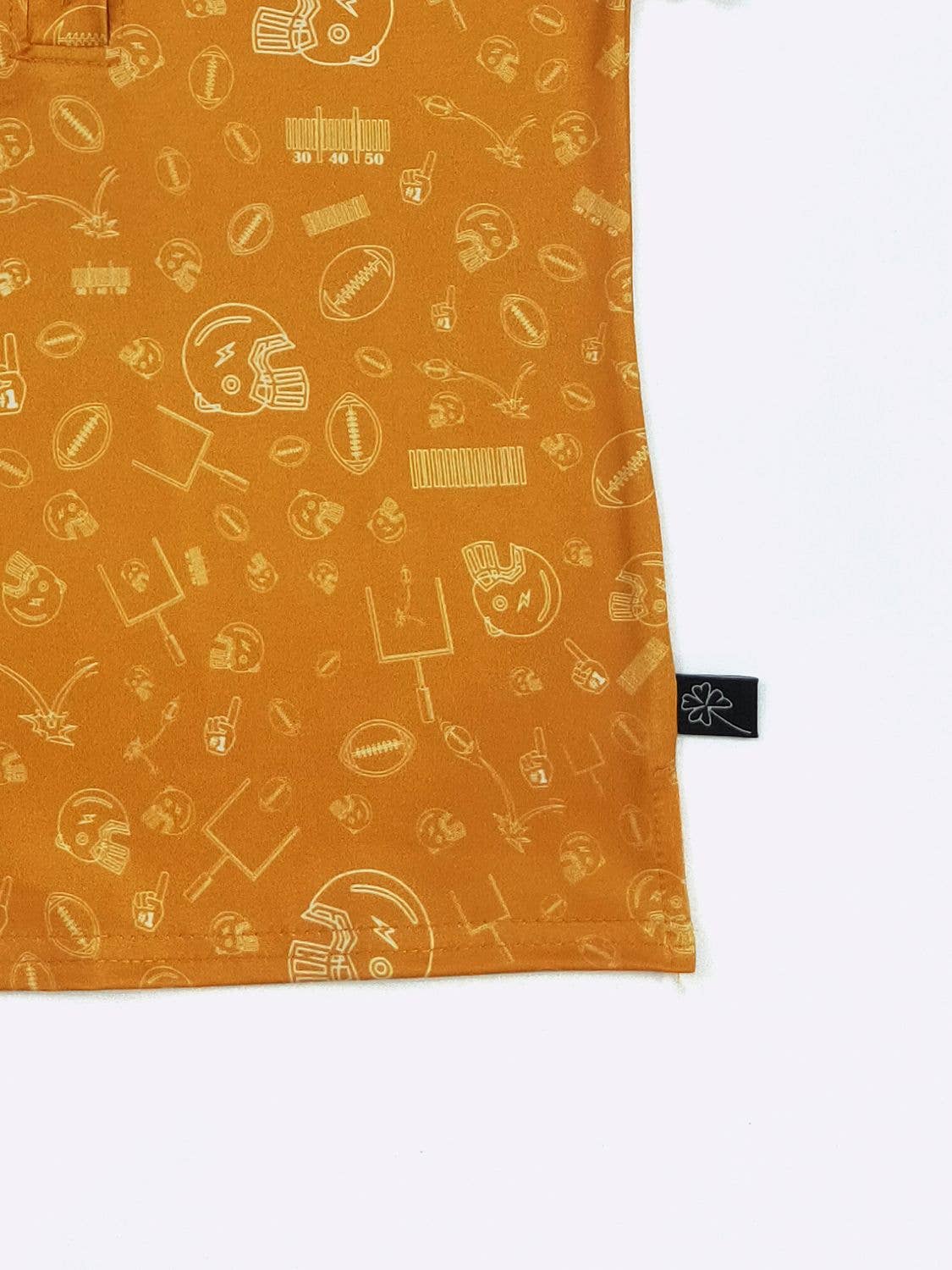 Football Field Goal Boy Collar Shirt(Orange)-FFGCS