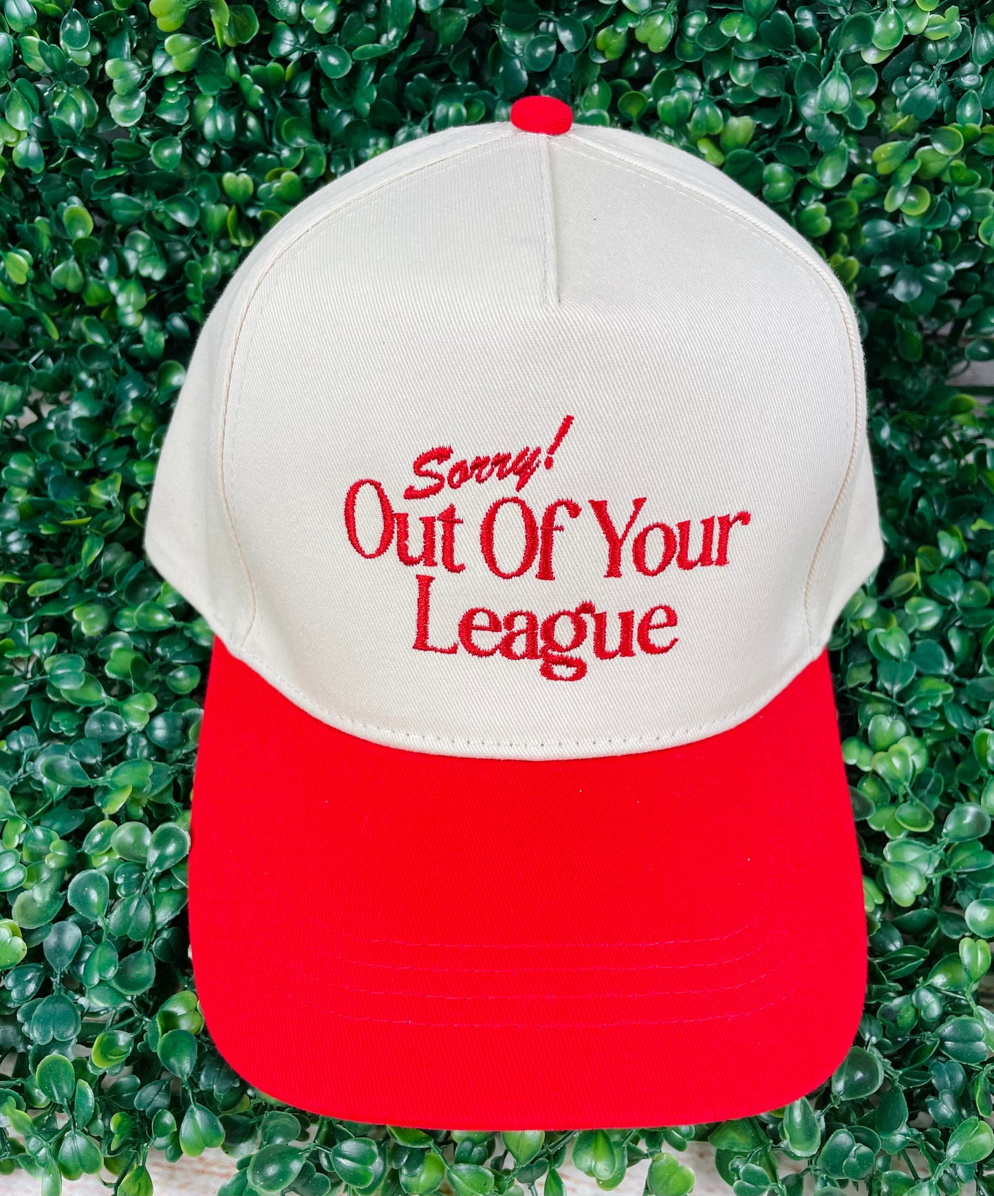 Sorry Out Of Your League Embroidery Baseball Cap   4626