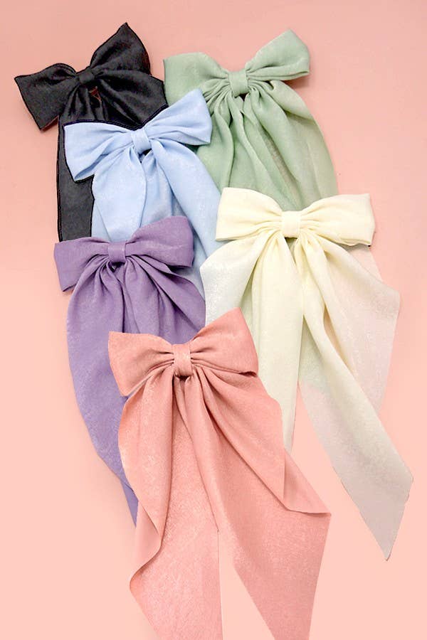 SHEER BOW RIBBON HAIR CLIPS | 40H754