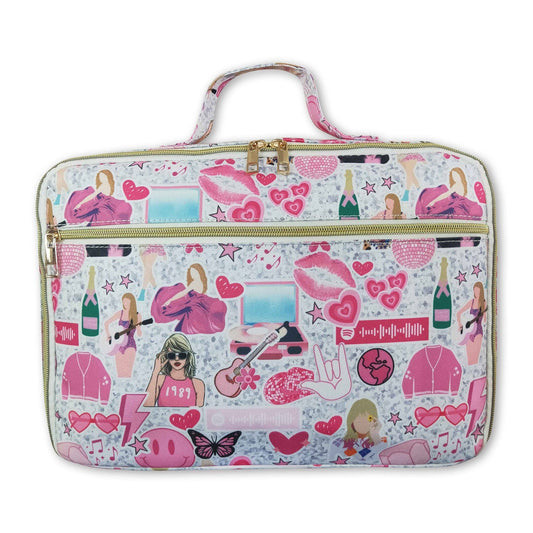 Pink smile butterfly singer girls lunch box bag TYSLP