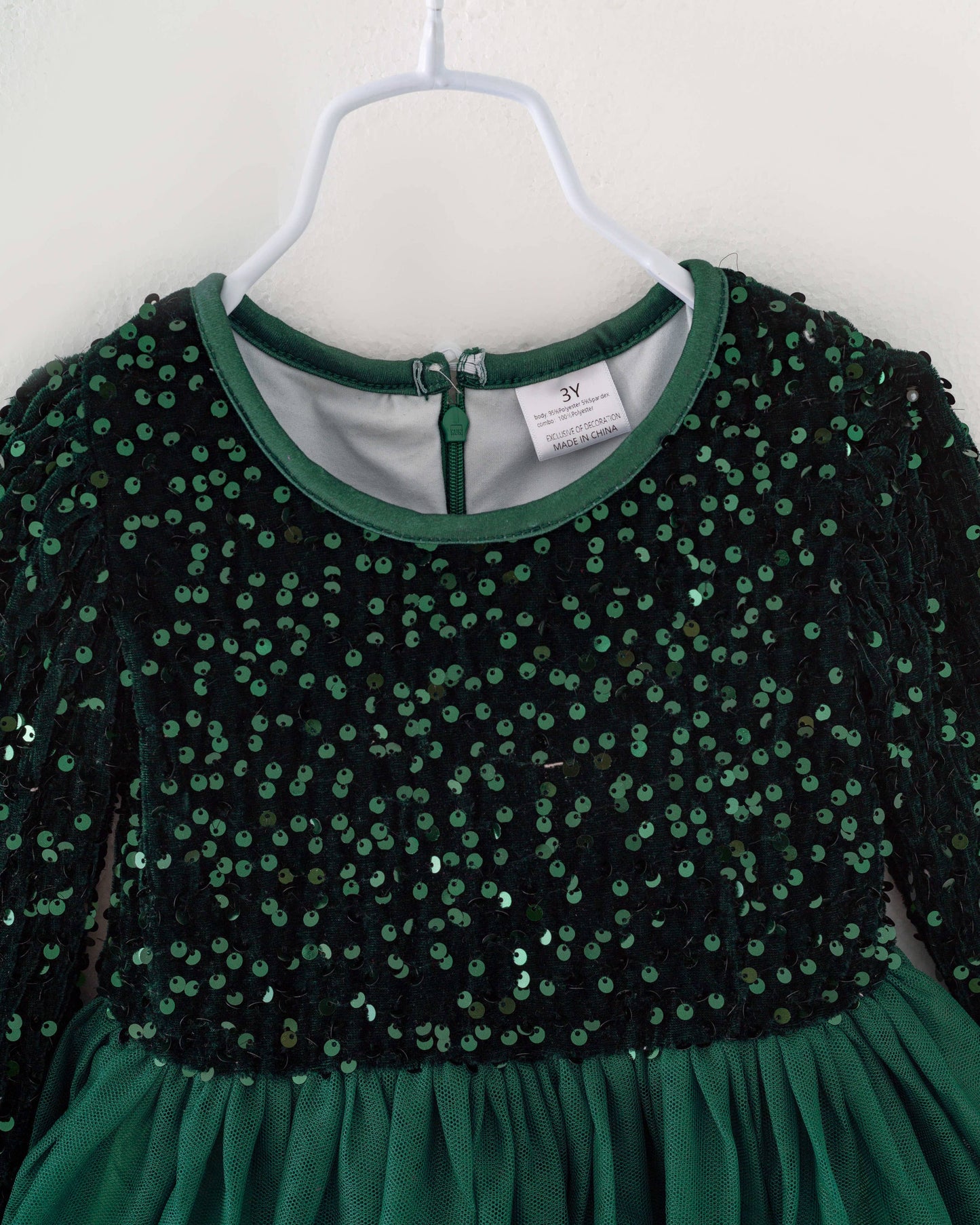 Green Sequin Girl Tutu Dress Fall Clothing  501122141