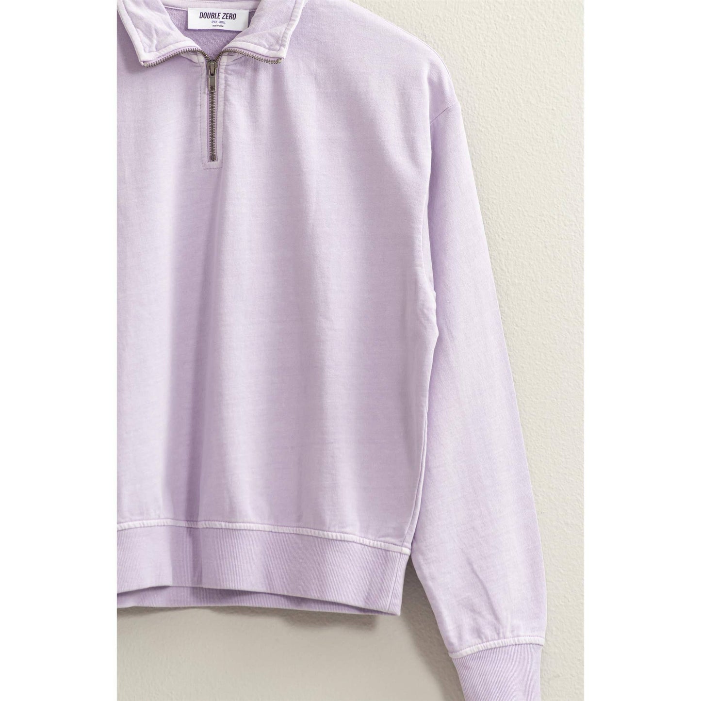 D-HALF ZIP LONG SLEEVE SWEATSHIRT  DZ24C587