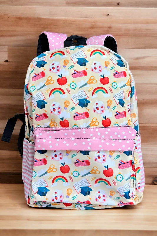 RAINBOW/MULTI-PRINTED BACK TO SCHOOL BACKPACK  RMP-BSB6