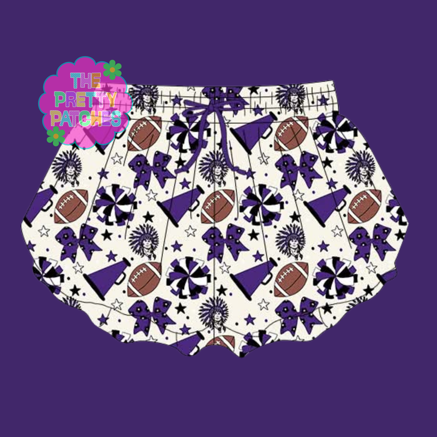GAME DAY BUTTERFLY SHORTS (PNG INDIANS) (instore) 071326rw
